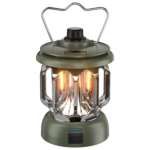Laddningsbar retro vattentät campinglampa