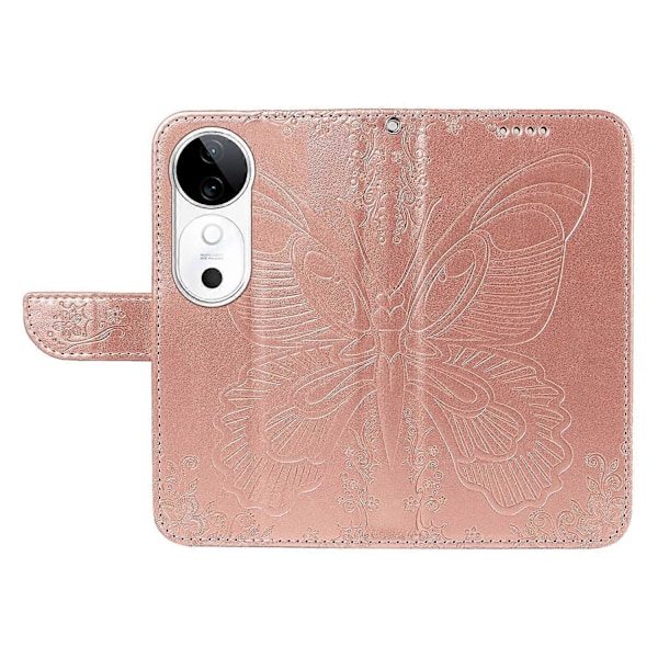 Lommeboketui for vivo S19 5G/V40 5G Støtsikkert Flip Blomster Sommerfugl Lær Telefonetui Stil F Style F Multicolor