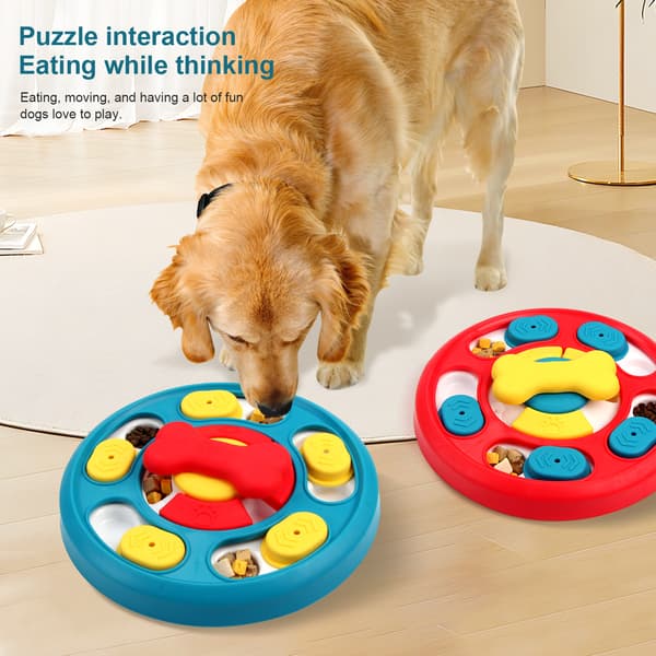 Puzzle foder skål til hunde til IQ træning og mental berigelse, dispenser, interaktiv legetøjsskål med godbidder, langsom foder