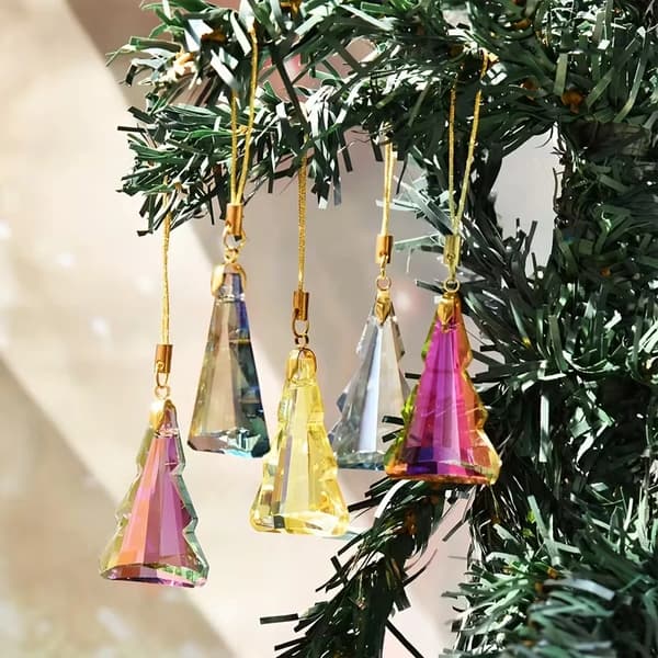 12 stykker juletræs solfangende krystaller julepynt{yh}
