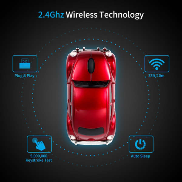 Ergonomisk Trådlös Racingmus 2.4G Optisk Trådlös Mustillbehör Gul