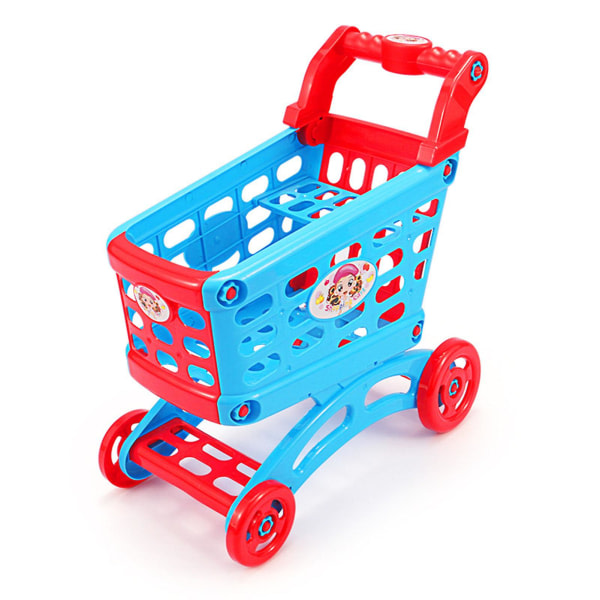 Sinknap Flexible Wheel Shopping Cart Leksak Avtagbar Färgglad Kundvagn Trolley Leksak för utbildning