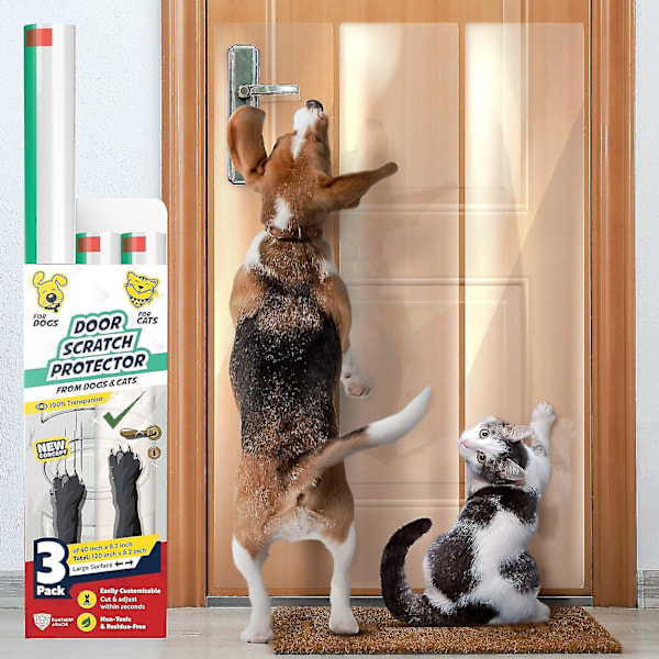 3-pack Dörrskydd mot hund- och kattklös - Dörrkarmskydd mot hundklös