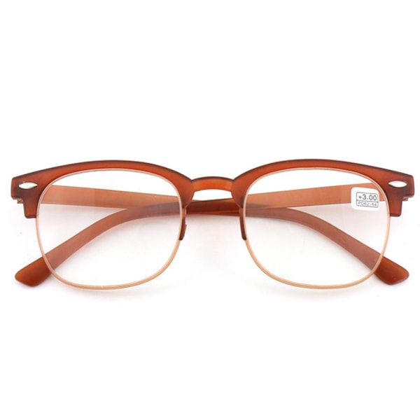 Læsebriller med styrke +1.0-+4.0 Brun Brown 3.5