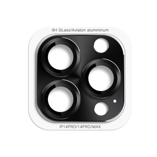 IC 2 stk For apple iphone15 pro iphone15 promax linsefilm HD ett rustning metall full wrap beskyttende film Svart iPhone15 pro max/ pro