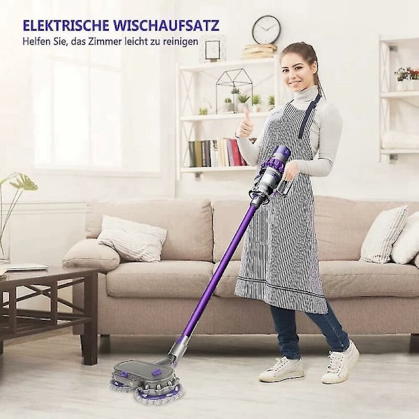 Moppehode for Dyson V12 Digital Slim, moppehode + vanntank + 6 våtservietter