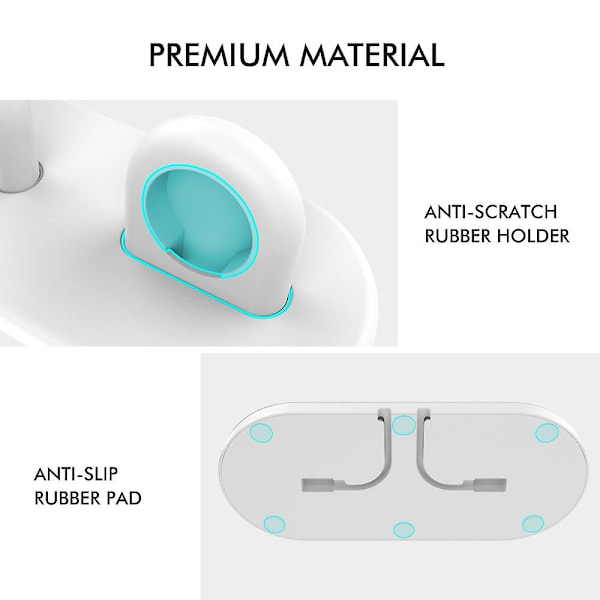 AHASTYLE PT116 Opladningsstander med Dobbelte Positioner til Apple Watch, Smartwatch Oplader Holder Base Style D Apple Watch SE (2022) Style D Apple Watch SE (2022) White