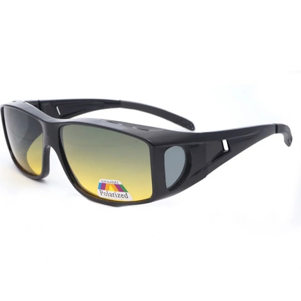 Uudet polarisoidut linssit miesten ajo- ja kalastussaurinkolasit, peittävät miinuslasit, käännettävät Polaroid-aurinkolasit, Oculos De Sol Masculino day and night