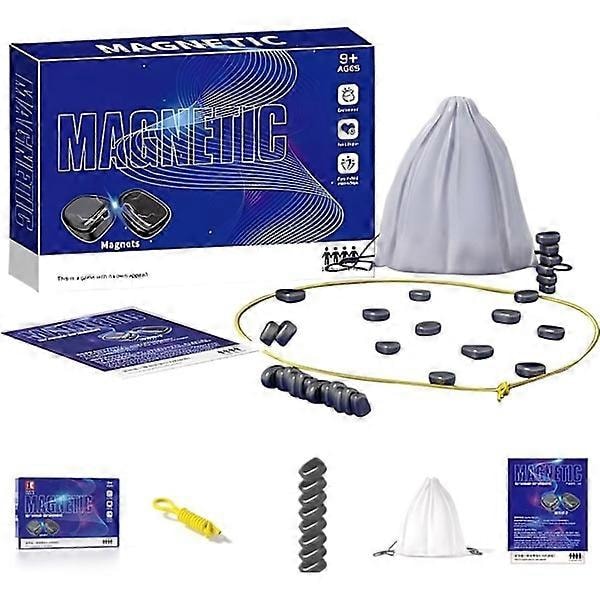 Magnetisk skakspil, 2024 nyt familiespil, sjovt magnetisk skakspil til alle aldre
