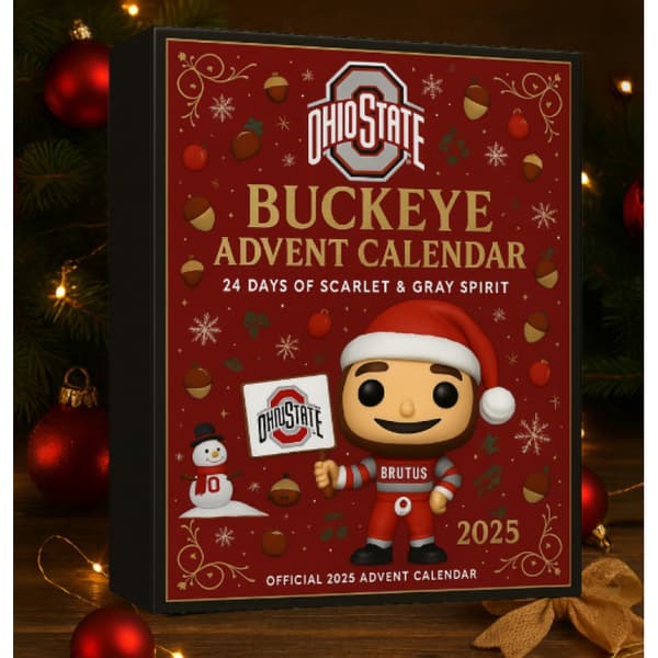 Ohio State University Buckeyes Tredekorasjon, Akrylpynt til Julekalender\"**Ohio State Buckeyes Ohio State Buckeyes