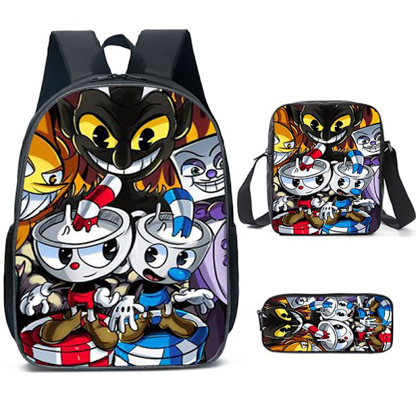 Cuphead Cuphead skolesekk ryggsekk student ryggsekk