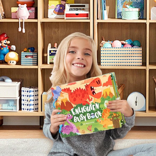Enlightenment Early Learning Dinosaurer Dyr Stille Klistremerkebok Busybook Barn Opptatt Klistremerkebok Pedagogiske Leker