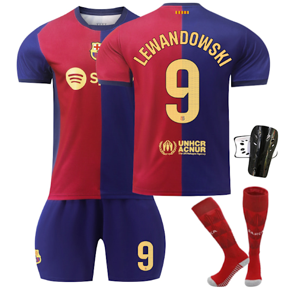 Barcelona Kotipeliasu 2024-2025 Koti LEWANDOWSKI Nro. 9 - Sukkasuojat M Nro. 9 - Sukkasuojat No. 9 - Sock Guards M