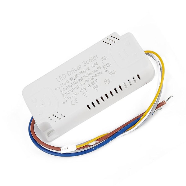 Tri-color LED driver 260-280mA Transformer 8-24Wx2 20-40Wx2 30-50Wx2 40-60Wx2 50-70Wx2 Til loftslamper {XW} 50 to 70 watts