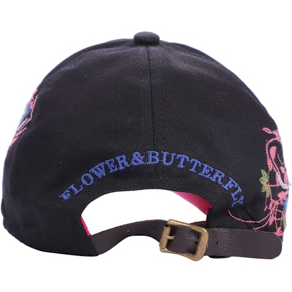 Forældre-barn bomulds baseballkasket kvinder piger sommerfugl broderet snapback solhat justerbar åndbar hip hop hat