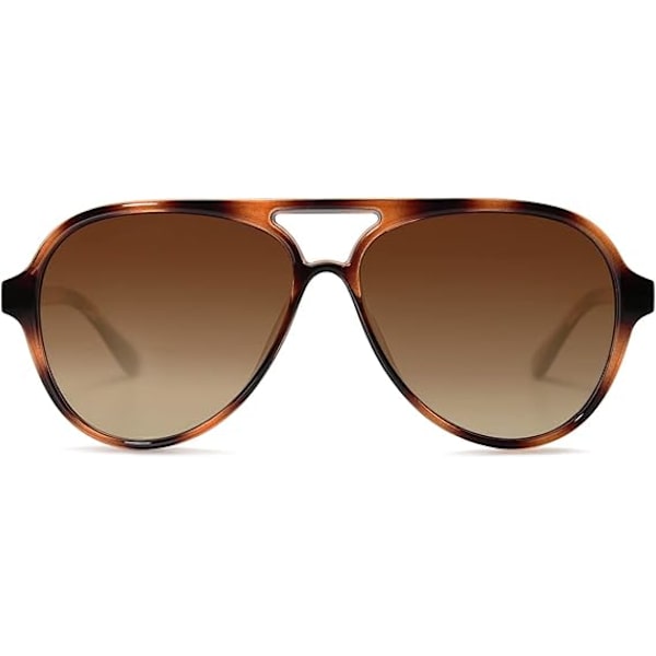 Klassiske Polariserende Aviator Solbriller til Kvinder og Mænd Retro Dobbeltbro Aviator