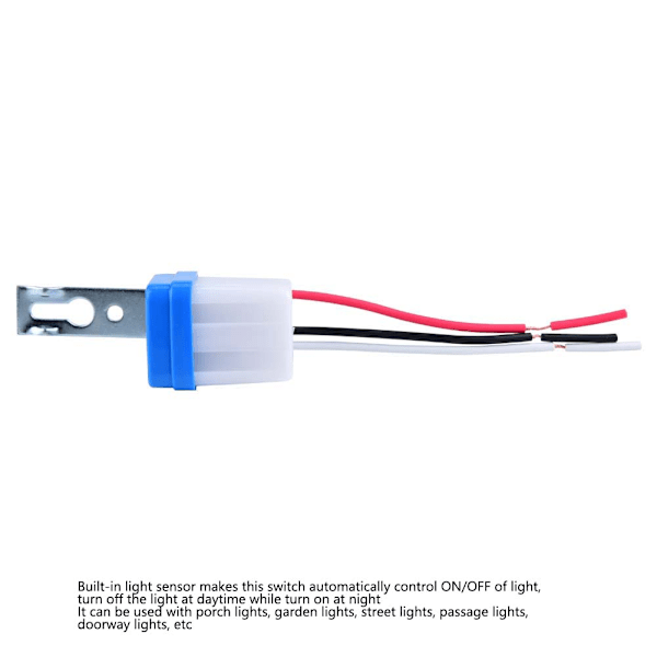 Automatisk på/av automatisk strømbryter gatelysbryter lyskontroll lyssensor AC 110V 10A