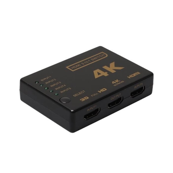 3D 5-ports HDMI 4K-switcher med fjernbetjening iR Hub Splitter Selector til HDTV 1080p TZZ61222667_1904