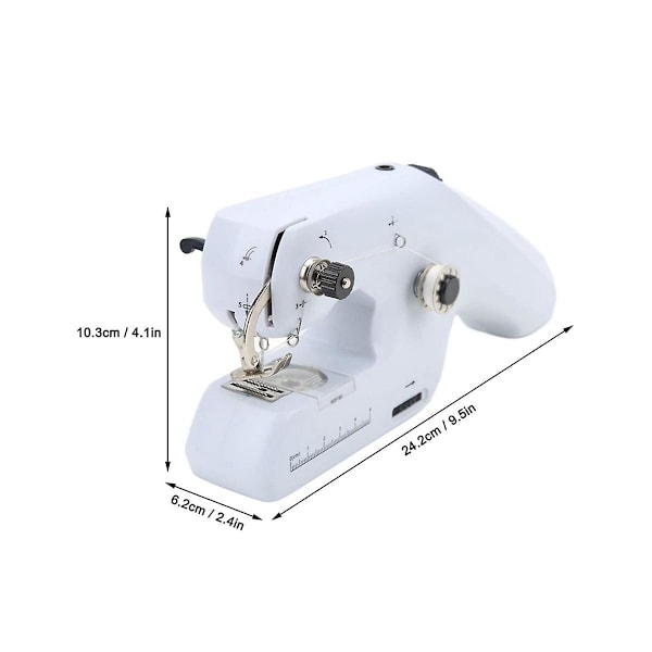 Automatisk håndholdt symaskine Mini bærbar symaskine trådløs symaskine til voksen D hvid White none