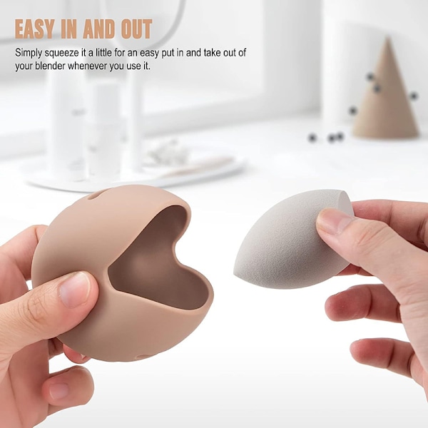 Makeup Svampeholder Silikone Multi-Hul Etui Co D