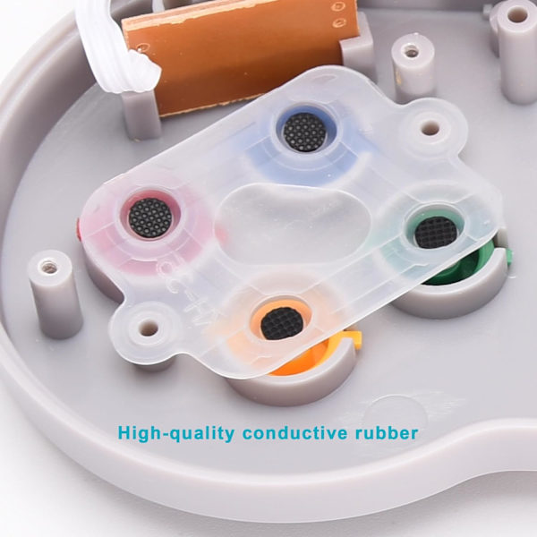 2-pak kablede SNES-spilcontrollere, SNES-controller fuldt kompatibel med original SNES/SFC - [Plug and Play] (flerfarvede knapper) Colorful