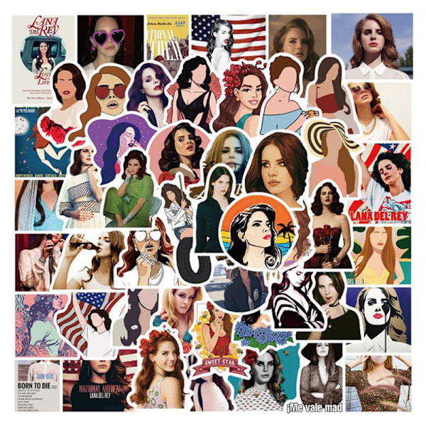 50 kpl laulaja Lana Del Rey Graffiti -tarroja