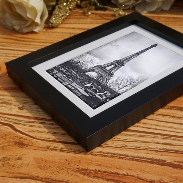 8x10" fotoram svart trä ådring Ohoto ram plexiglas front 2-pack DIY fotovägg kombination PVC fotoram Transparent
