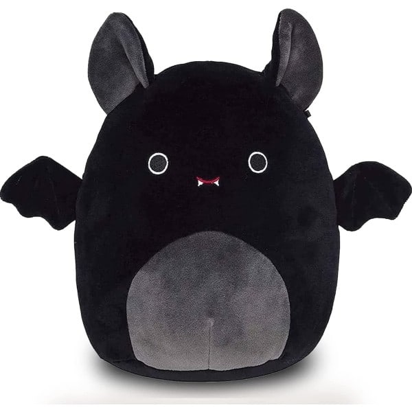 Squishmallow Flaggermus Leke 12 tommer squishmallows stor dyre plysjdukke, kosebamse, ferie bursdag Halloween hjeminnredning (Svart, 30cm) - WELLNGS