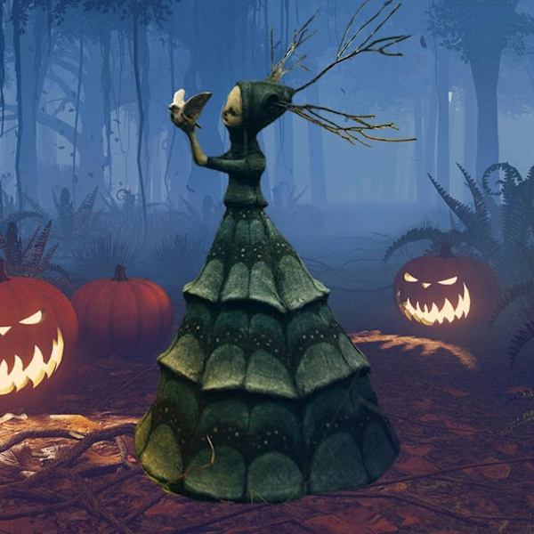 Hemdekoration prydnadsfigur, häxstaty, resin läskig halloween häxstatyer