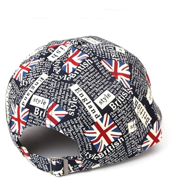 1 stk. baseballkasket med britisk flag, foldbar solhat,