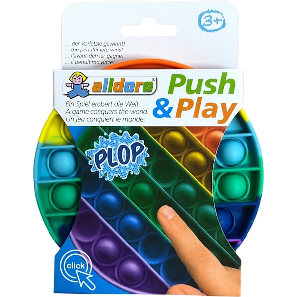 Pehmeä silikoninen fidget-lelu noin 12 cm pyöreä, pop it anti-stressilelu, kuplapainon lelu stressin vähentämiseen, taitopelit lapsille ja aikuisille