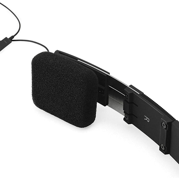 FORM2 Hovedtelefoner In-Ear Hovedtelefoner Ørepudebetræk Svamp Firkantet Skum Ultra Blød Pude Holdbar Komfortabel Sort 4-pak, 50*40mm