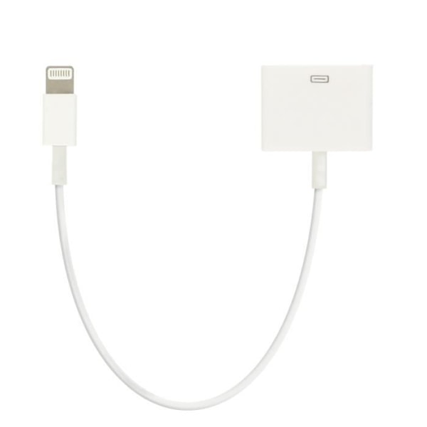 iPhone 30-pin ladekabel og synkroniseringsadapter hvit