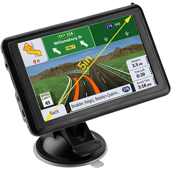 5 tommers HD bil GPS-navigator