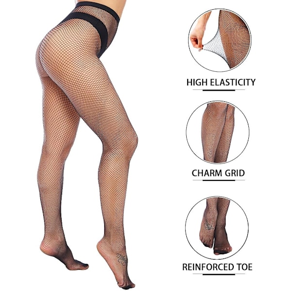 Høye tights Fiskenettstrømper Høye strømper L