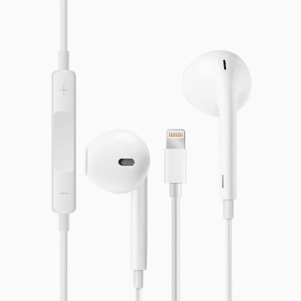 Originala Äkta Apple Trådbundna Hörlurar för iPhone 7/8/X11/12/13/14 - Lightning Hörlurar