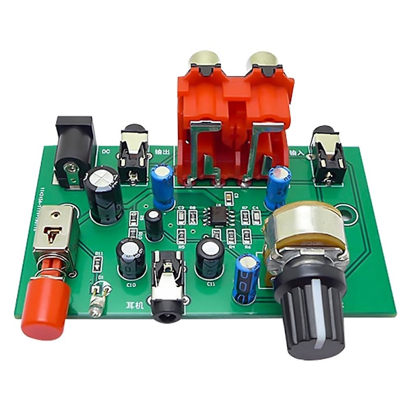 Au-10x Ne5532 Audio Signal Förförstärkare Hörlursförstärkare Kretskort Förstärkning 20db Rca 3.5mm Volymkontroll Ton Dc 12v