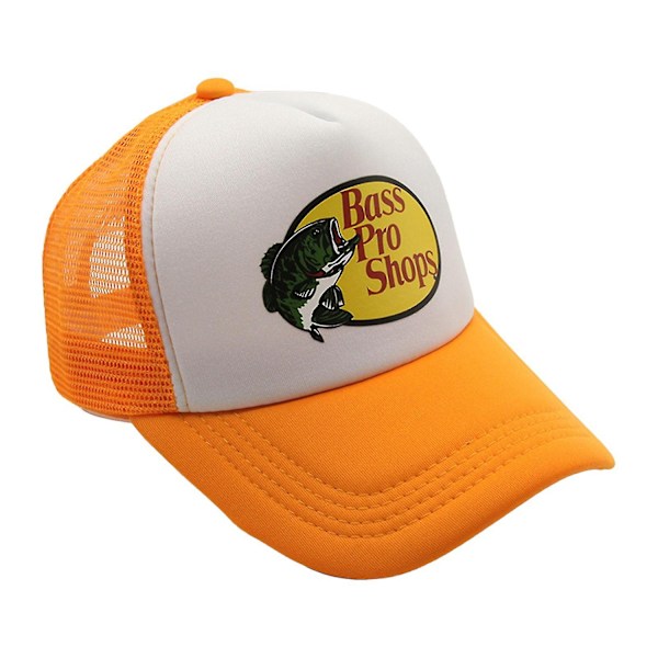 Bass Pro Shop Outdoor Hat Trucker Mesh -lippis - Miesten ja naisten, yksi koko sopii kaikille, napsautuskiinnitys - Täydellinen metsästykseen ja kalastukseen - Täydellinen oranssi Orange