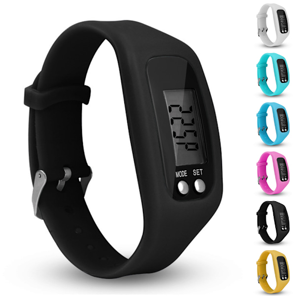 Smart stegräknare fitnessklocka armband för vuxna och barn, gul yellow 25*4*1.5cm