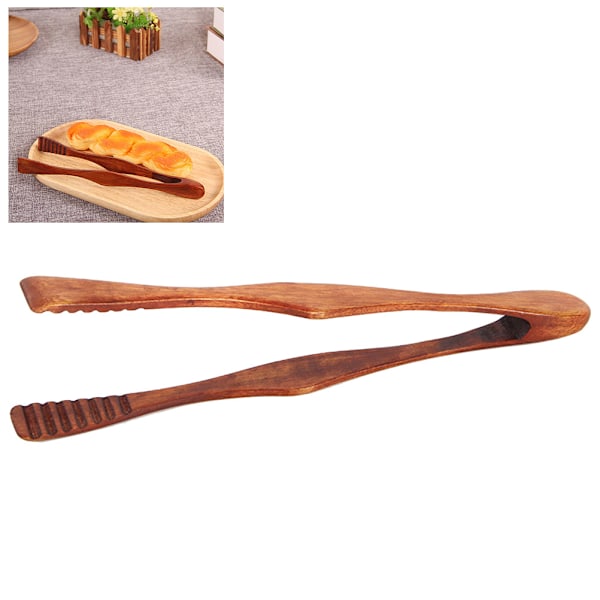 Trätång Mat Tång Grill Tång Biff Tång Bröd Dessert Bakverk Klämma Buffé Kök Matlagningsverktyg 0.1
