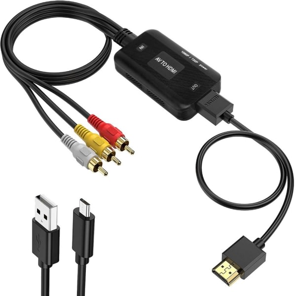 RCA till HDMI-omvandlare AV till HDMI-kabel