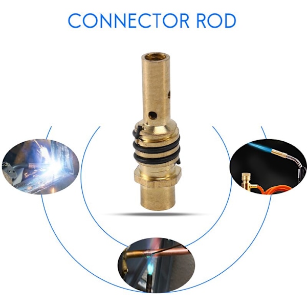 17 stk/sett 15Ak Mig/loddetupp Kontaktmunnstykker 0.8X25Mm M6 Gasstilkoblingsholder Gasstilkoblingssett
