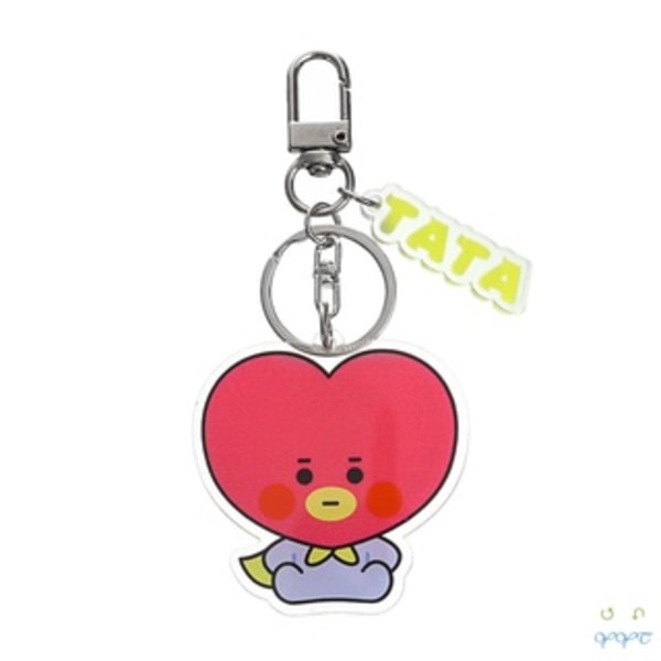 Discareful CHIMMY BTS Akryl Nøkkelring Veske BT21 Nye Tilbehør TATA COOKY RJ - på lager cookie