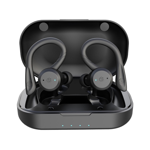 Bluetooth Headphones with Charging Box IPX7 Waterproof Black YIY SMCS.9.27