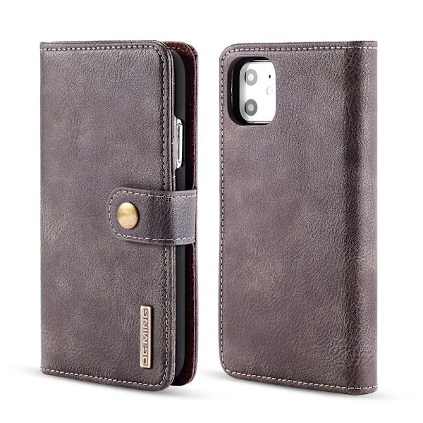 iPhone 11 - DG.MING - Plånboksfodral/Magnetiskt Omslag - Grå Grå Grey Gray