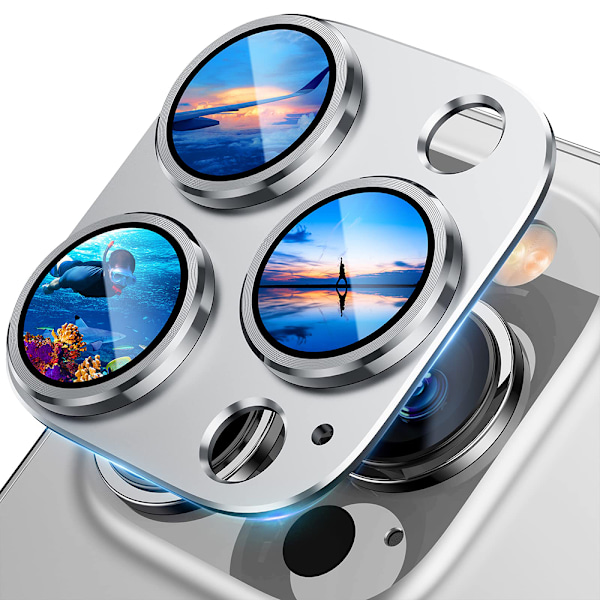 Kamerabeskyttelse til iPhone 13 Pro/iPhone 13 Pro Max, [Kamerabeskyttelse i ét stykke aluminiumslegering] Kameralinsebeskyttelse til iPhone 13 Pro/iPhone 13