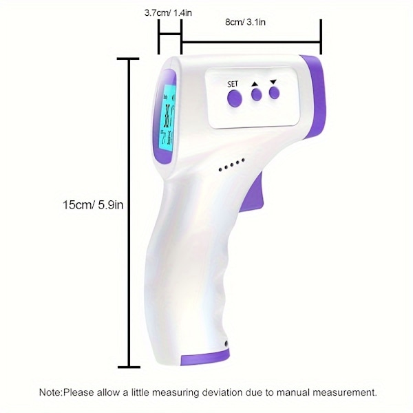 1 st Digital Panntermometer, Beröringsfri Infraröd Medicinsk Termometer, Kroppstemperaturmätningsverktyg, För Vuxna Bebisar, Utan Batteri