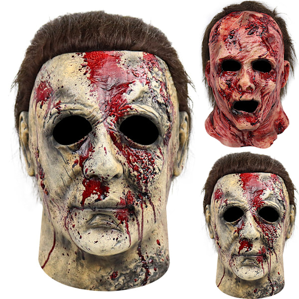 Halloween Skummel Maske, Blodig Maske Halloween Hodeskalle Maske B