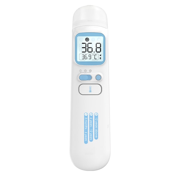 Berøringsfri Termometer til Voksne,Pande og Øre LCD Display Termometer til Feber,Infrarød Magnetisk Termometer til Baby Børn Overflade og Rum