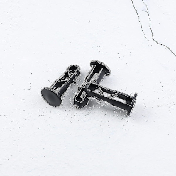 DB 3 Par Gångjärnsbultar Gångjärnstappar för Soptunnalock Behållare Passar 240/120/100/60L Utomhussoptunnor, 65mm x 18mm, Svart Plast